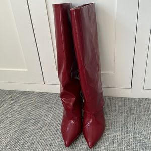 Tall red boots